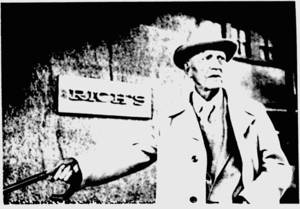 Alonzo Mann, 83, stands outside an Atlanta department store at the site where 14-year-old Mary Phagan was murdered in 1913. After nearly 70 years, Mann now says he is convinced a Jewish factory superintendent, who was imprisoned and later lynched in a wave of anti-Semitism, was innocent of the crime. (UPI photo)