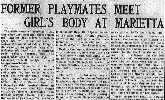 Former Playmates Meet Girl's Body at Marietta