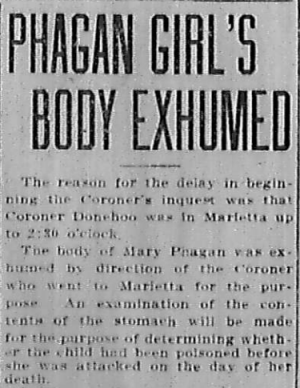 Phagan Girl's Body Exhumed